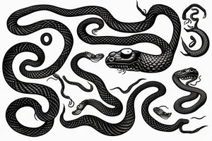 the snake covers the forearm tattoo idea