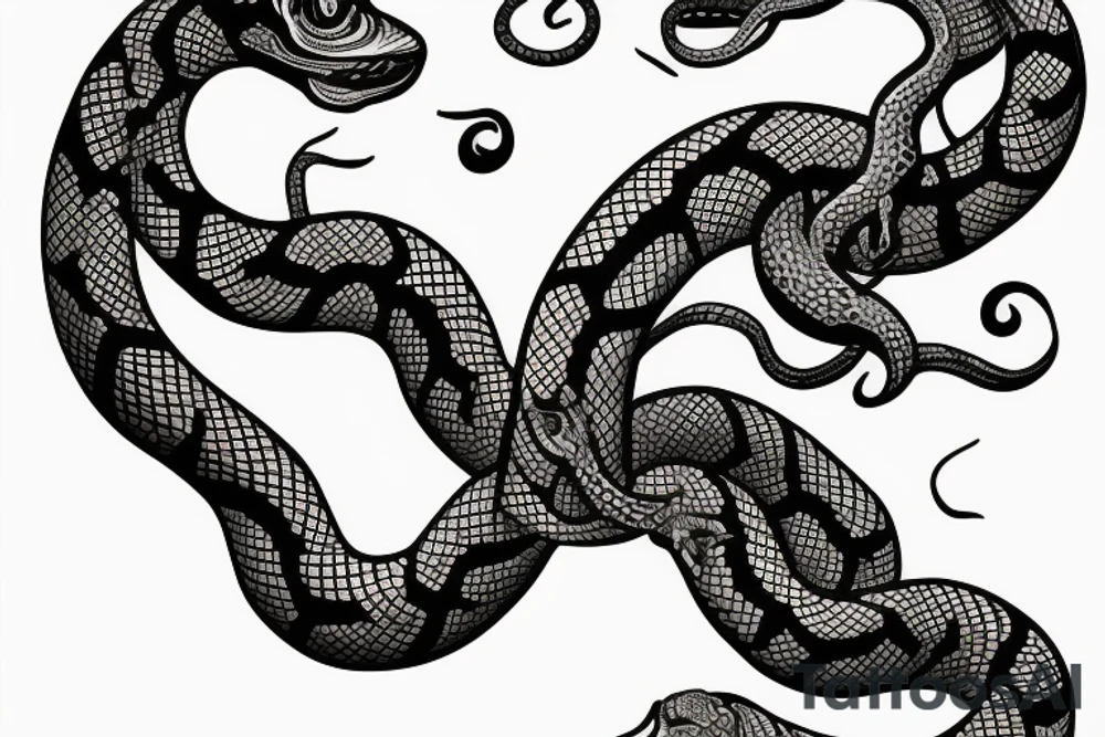 the snake covers the forearm tattoo idea