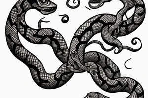 the snake covers the forearm tattoo idea