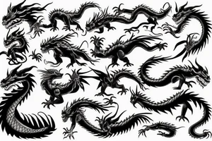 Dragon and bull tattoo idea