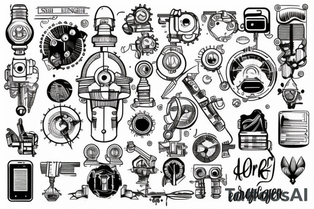 the word ENGINEER uses two pin tattoo idea