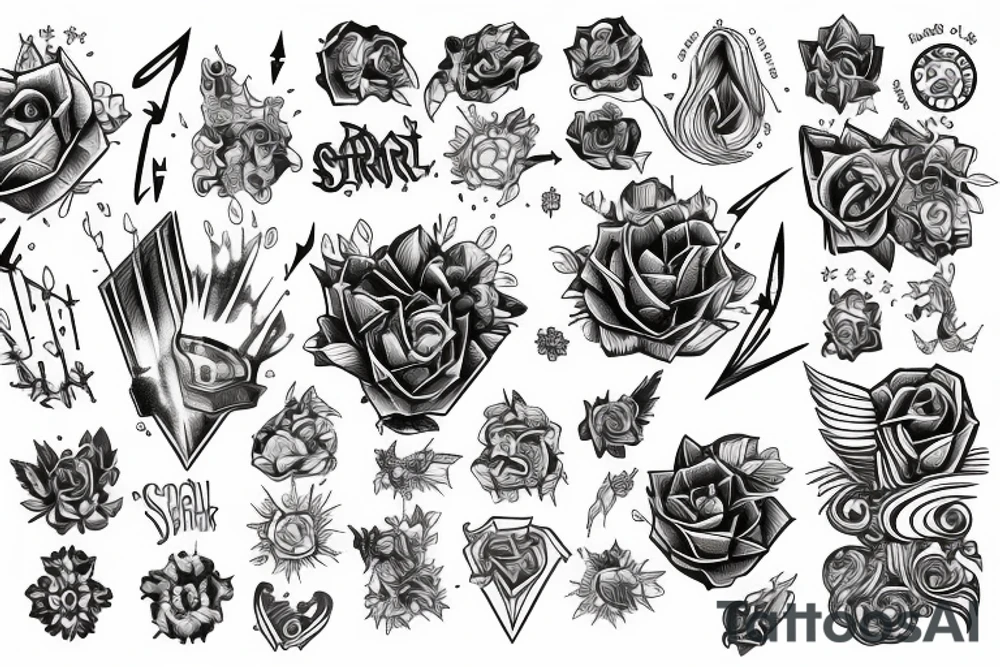 A spark getting bigger and bigger tattoo idea