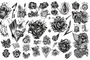 A spark getting bigger and bigger tattoo idea