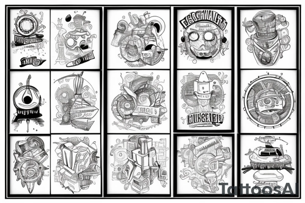 the word ENGINEER tattoo idea