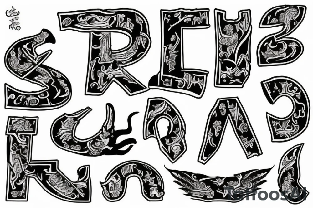 Phil in thai letters tattoo idea