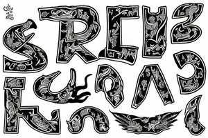 Phil in thai letters tattoo idea