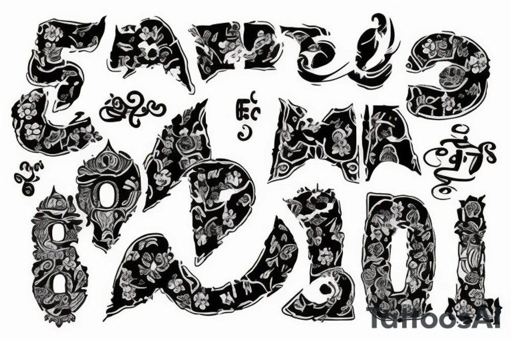 Phil in thai letters tattoo idea