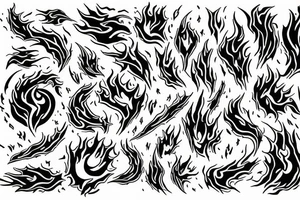 A spark of fire starting to grow into a huge fire tattoo idea