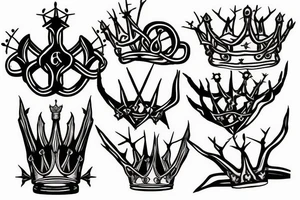 Snake and crown of thorns tattoo idea