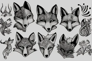 Fox in the sun tattoo idea