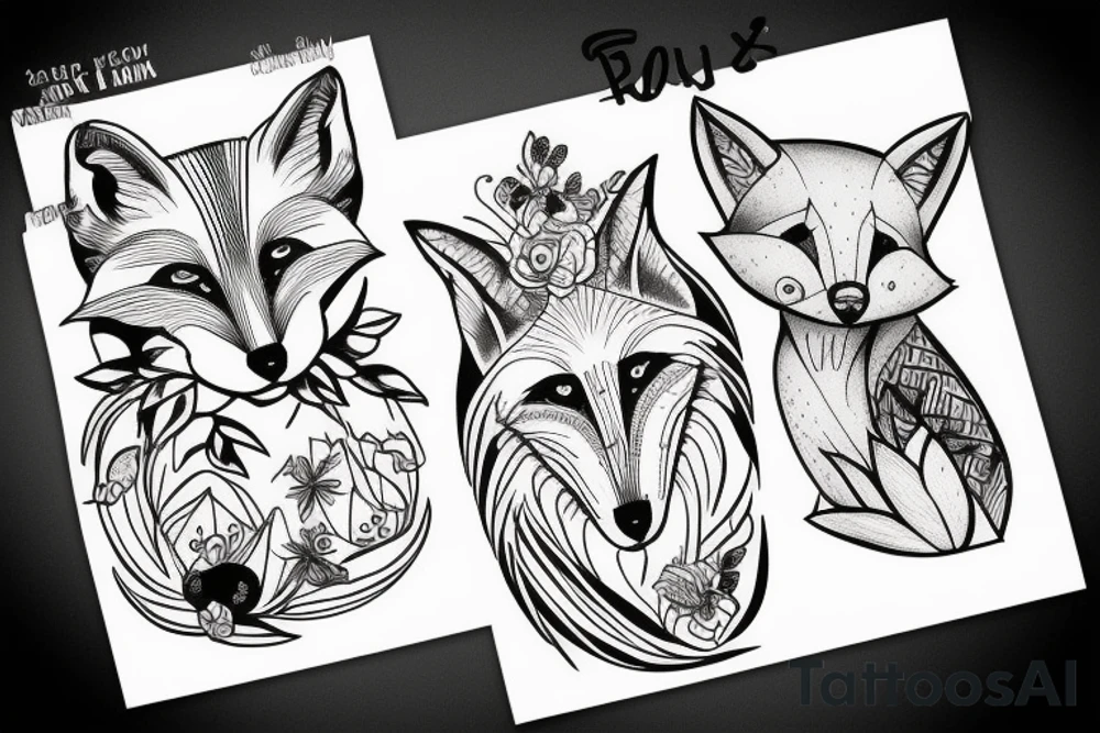 Fox in the sun tattoo idea