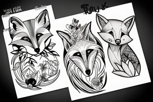 Fox in the sun tattoo idea