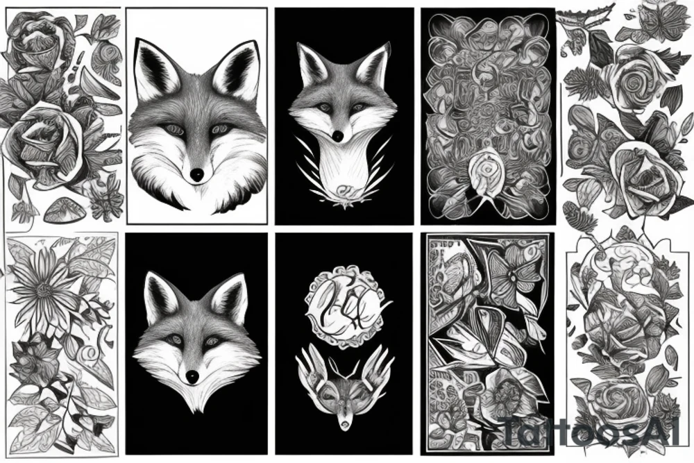 Fox in the sun tattoo idea