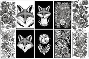 Fox in the sun tattoo idea