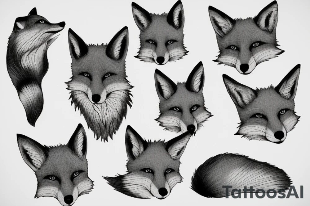Fox in the sun tattoo idea