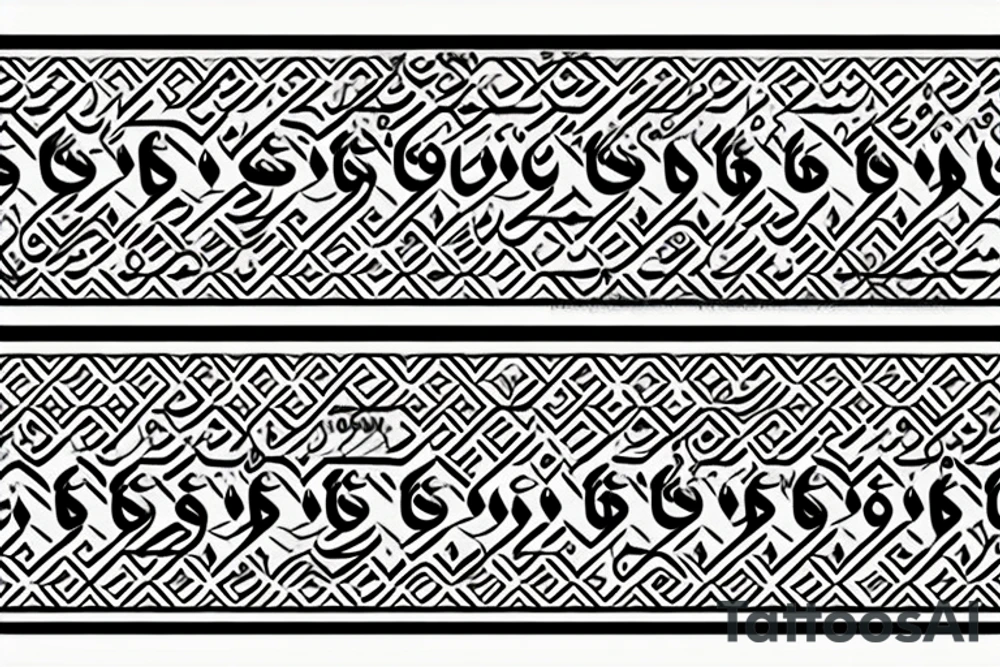 kufi calligraphy tattoo idea