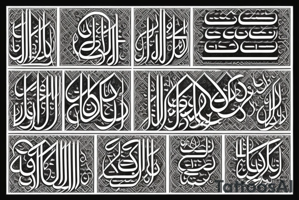 kufi calligraphy tattoo idea