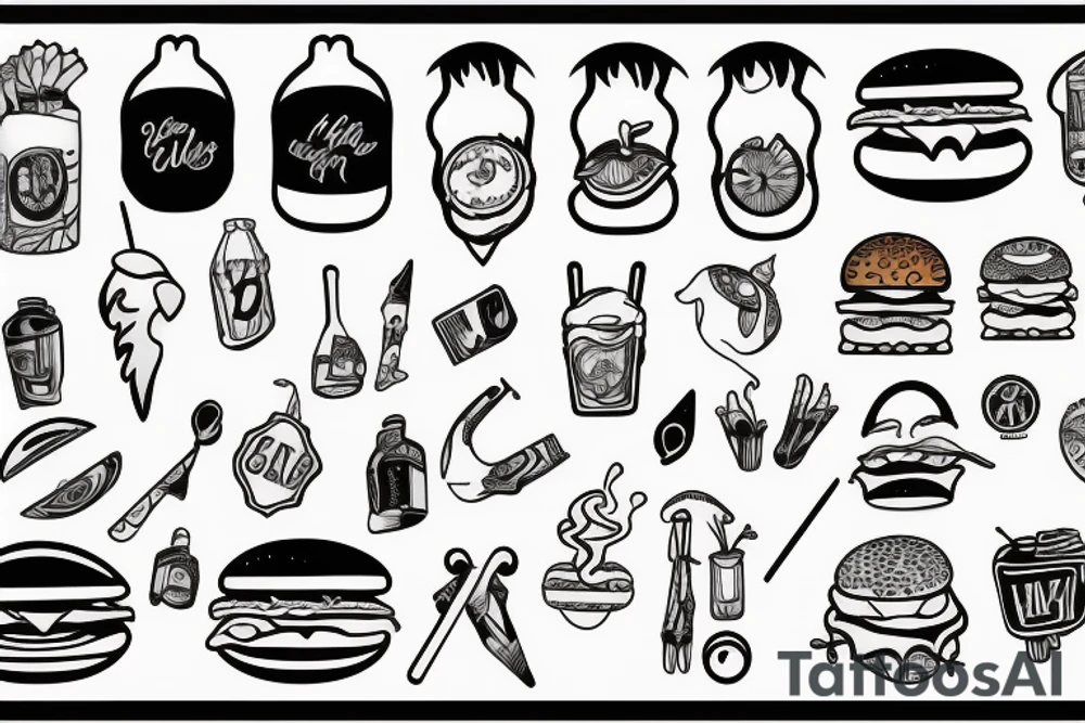 Burger tattoo idea