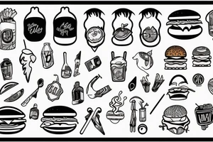 Burger tattoo idea