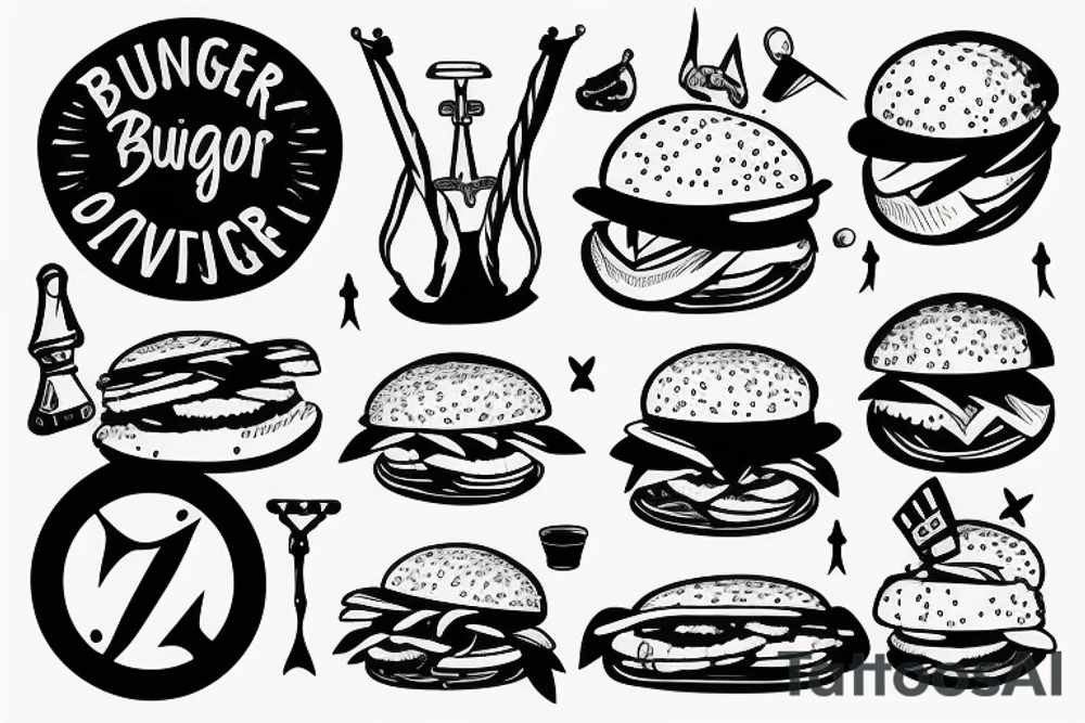 Burger tattoo idea