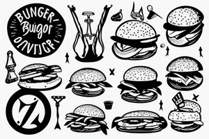 Burger tattoo idea