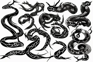 Snake and thorns tattoo idea