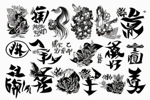 Japanese sentence about bravery tattoo idea