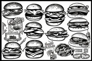 Burger tattoo idea