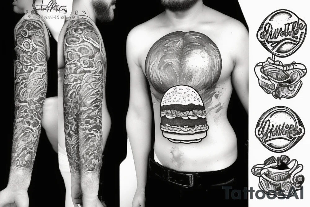 Burger tattoo idea