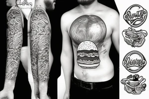 Burger tattoo idea