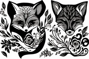 Fox in the sun tattoo idea