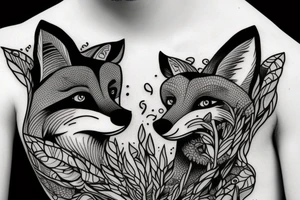 Fox in the sun tattoo idea