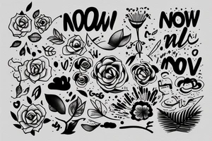 phrase "now." tattoo idea