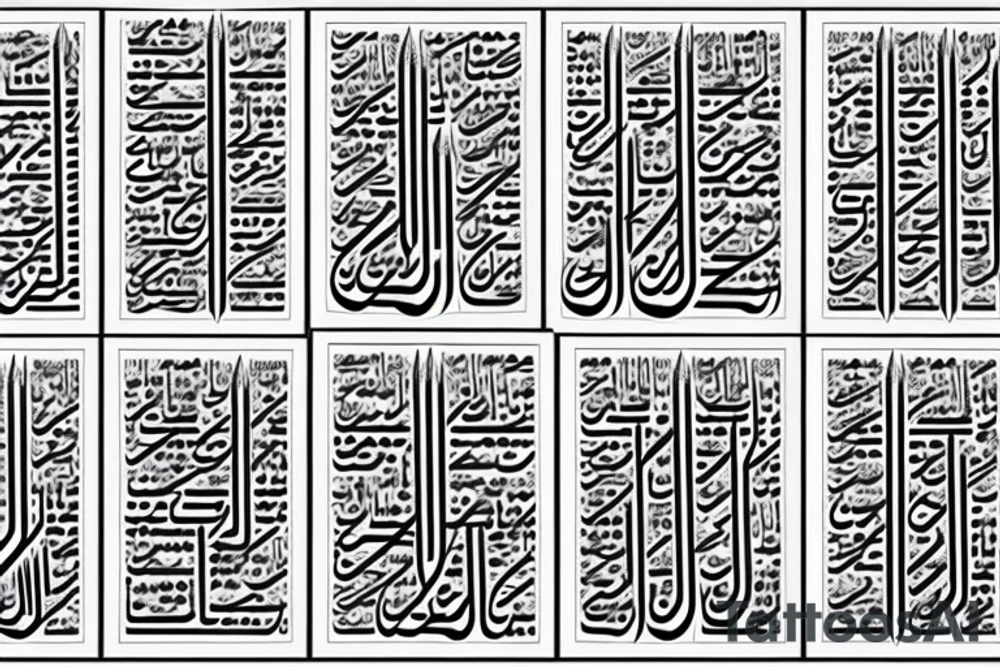 Kufi calligraphy tattoo idea