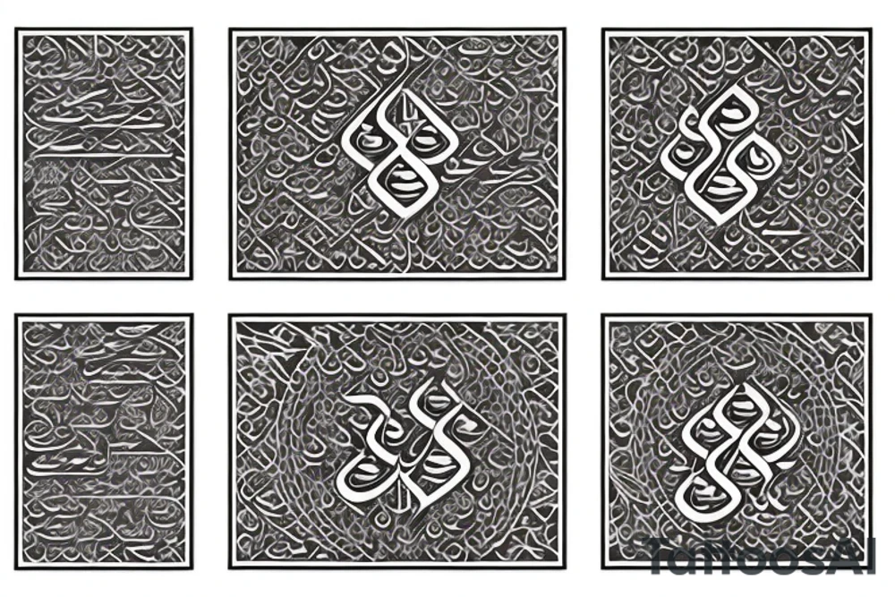 Kufi calligraphy tattoo idea