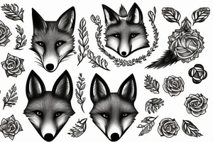 Fox in the sun tattoo idea