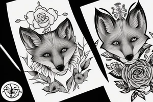 Fox in the sun tattoo idea