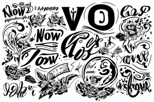 phrase "now." tattoo idea