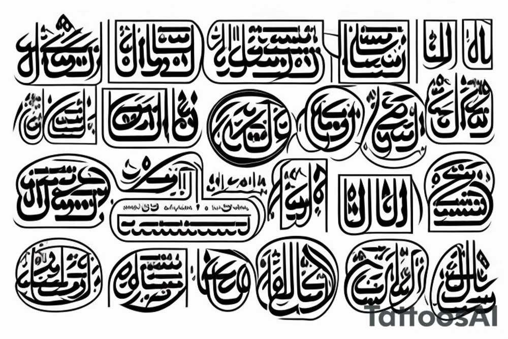 Kufi calligraphy tattoo idea