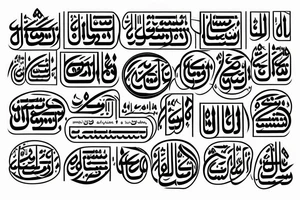 Kufi calligraphy tattoo idea