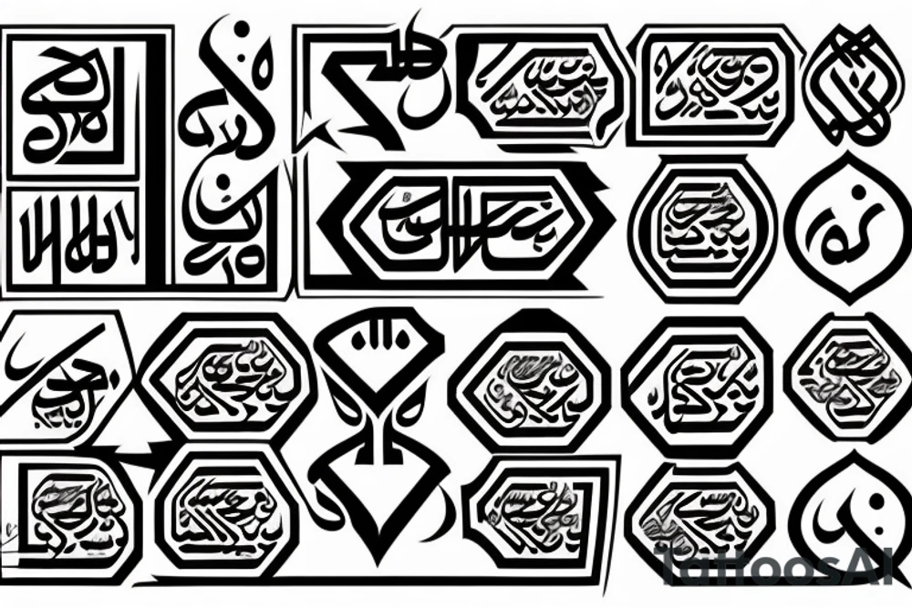 Kufi calligraphy tattoo idea
