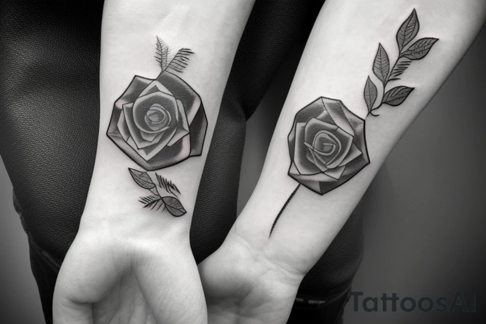 Memorial tattoo for passed friend named faraz with a car and a road and a rose tattoo idea