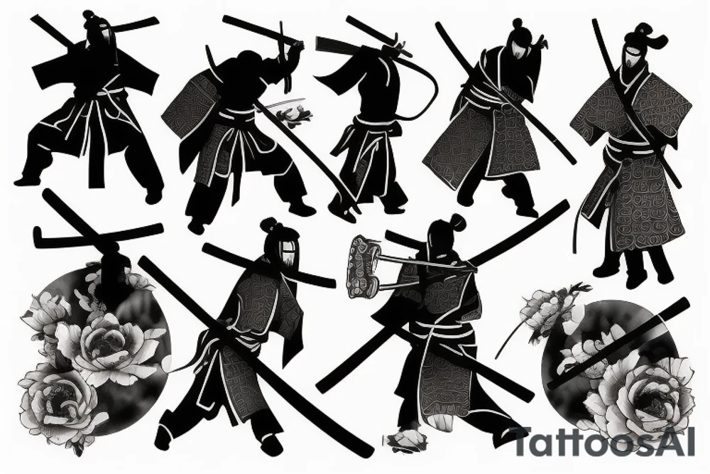 samurai with katana tattoo idea