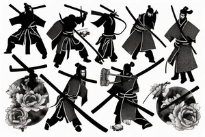 samurai with katana tattoo idea