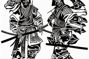samurai with katana tattoo idea