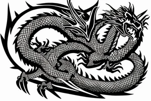 Dragon  for woshu clothes tattoo idea