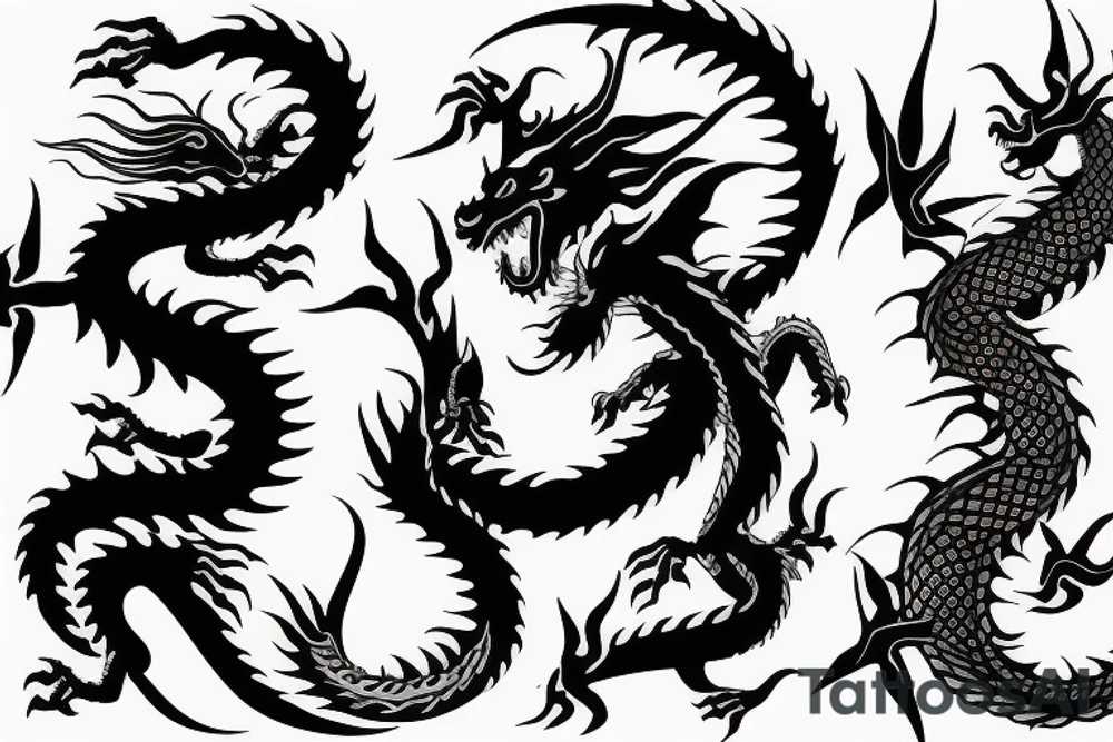 Dragon  for woshu clothes tattoo idea