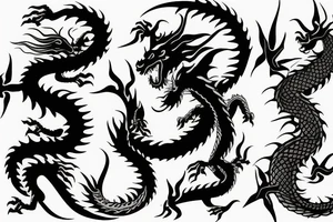 Dragon  for woshu clothes tattoo idea
