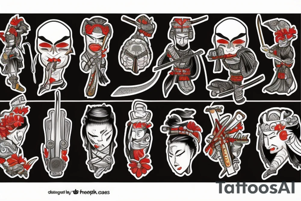 samurai with katana tattoo idea