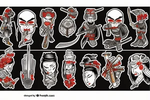samurai with katana tattoo idea